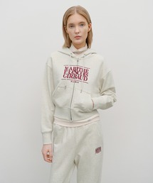 MARITHE + FRANCOIS GIRBAUD（マリテフランソワジルボー）の「W EMBROIDERY CLASSIC LOGO CROP HOODIE ZIPUP（パーカー）」