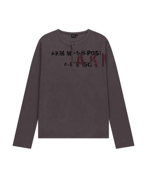 AAKAM(アーカム)の「Waffle Henry Neck Long Sleeve (Brown)(Tシャツ/カットソー・レディース・ブラウン・1/2)」の7枚目の写真