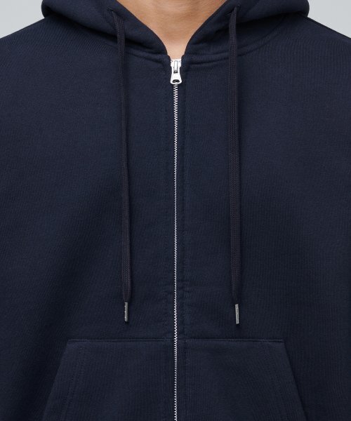 MUSINSA STANDARD（ムシンサスタンダード）の「ヘビーウェイトオーバーサイズフード付きスウェットジップアップ[ネイビー]（パーカー・メンズ・その他・SMALL/MEDIUM/LARGE/X-LARGE/XX-LARGE/XXX-LARGE）」の5枚目の写真