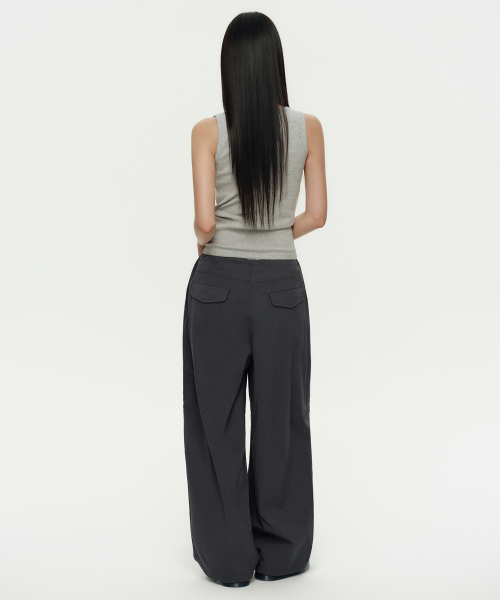 MUSINSA STANDARD WOMAN（ムシンサスタンダードウーマン）の「ウィメンズパラシュートパンツ [ガンメタル]（スウェットパンツ・レディース・その他・30/24/26/28/22）」の3枚目の写真