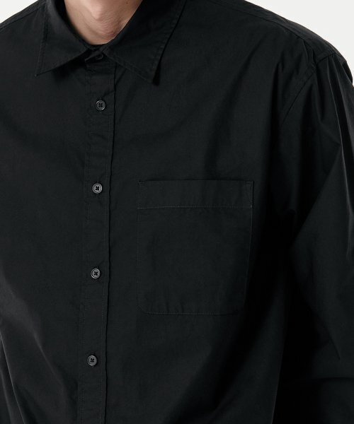 MUSINSA STANDARD（ムシンサスタンダード）の「リラックスドウォッシュドポプリンシャツ[ブラック]（シャツ/ブラウス・メンズ・その他・SMALL/MEDIUM/LARGE/X-LARGE/XX-LARGE）」の5枚目の写真