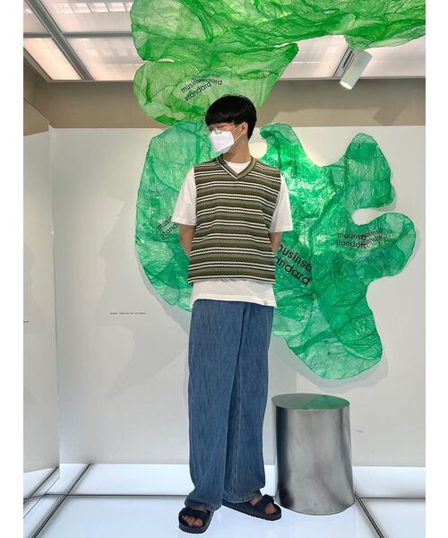 TOFFEE(トフィー)の「SL01 サマー デニム ワイドパンツ (ライトブルー)(デニムパンツ・メンズ・その他・SMALL/MEDIUM/LARGE/X-LARGE)」の7枚目の写真