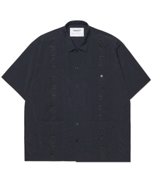 NM GUAYABERA HALF SLEEVE SHIRT - BLACK