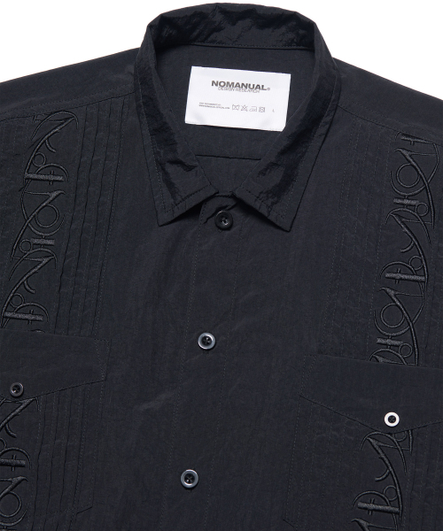 NOMANUAL(NOMANUAL)の「NM GUAYABERA HALF SLEEVE SHIRT - BLACK(シャツ/ブラウス・レディース・その他・SMALL/MEDIUM/LARGE)」の5枚目の写真
