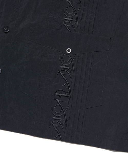 NOMANUAL(NOMANUAL)の「NM GUAYABERA HALF SLEEVE SHIRT - BLACK(シャツ/ブラウス・レディース・その他・SMALL/MEDIUM/LARGE)」の6枚目の写真