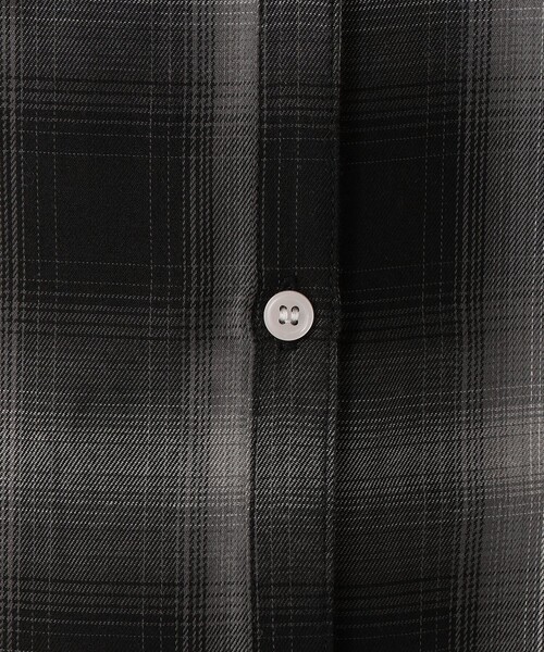 Afternoon Tea（アフタヌーンティー）の「オンブレチェックフリルカラーブラウス（シャツ/ブラウス・レディース・ライトベージュ/ブラック・MEDIUM）」の4枚目の写真