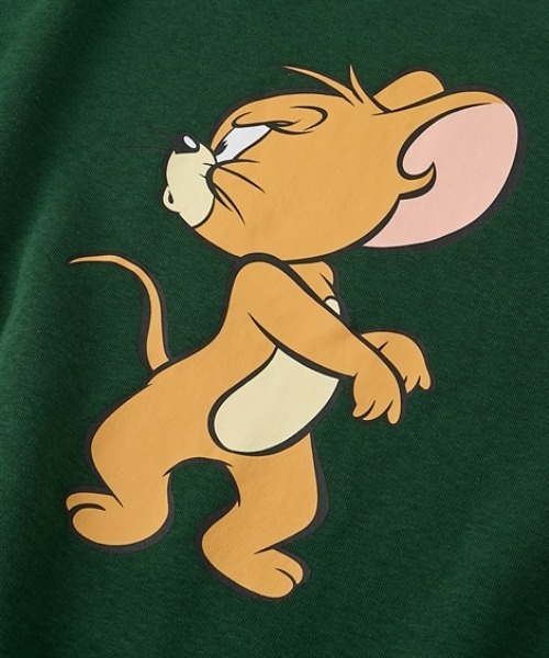 Tom＆Jerry（トムアンドジェリー）の「【トムとジェリー】ビッグシルエットプリントトレーナー（スウェット・キッズ・グリーン/ネイビー/チャコール/杢グレー・110/120/130/140/150/160）」の9枚目の写真