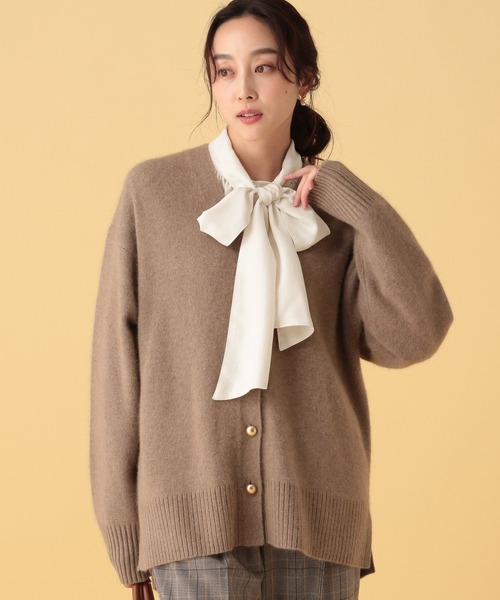 Elura（エルーラ）の「≪入卒/セレモニー/通勤≫ボウタイ2WAYブラウス/612479（シャツ/ブラウス・レディース・ホワイト/ネイビー・FREE）」の8枚目の写真