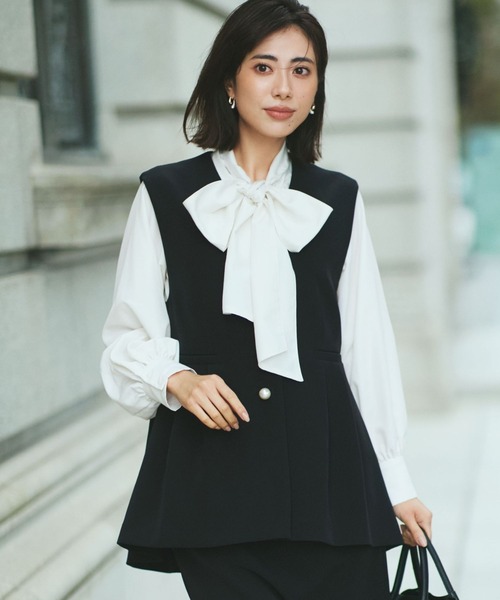 ≪CEREMONY≫ボウタイ2WAYブラウス/612479（シャツ/ブラウス）｜Elura