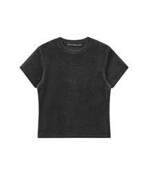 VELVET LOGO T-SHIRT - BLACK