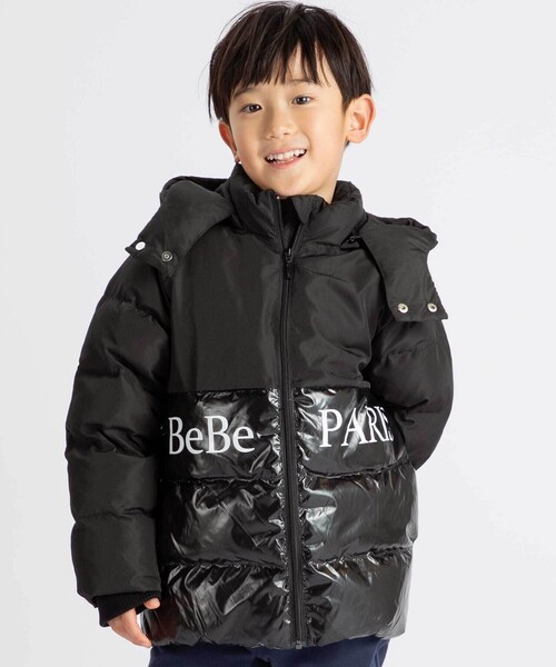 BeBe（ベベ）の「【撥水加工】タフタ切り替えロゴプリントフード中綿コート（ダウンジャケット/コート・キッズ・ブラック・130cm/120cm/110cm/100cm/140cm/150cm）」の18枚目の写真