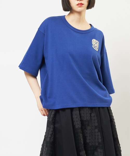 gomme(ゴム)の「プリントタックT(Tシャツ/カットソー・レディース・ブルー/チャコールグレー/ブラック・MEDIUM)」の2枚目の写真