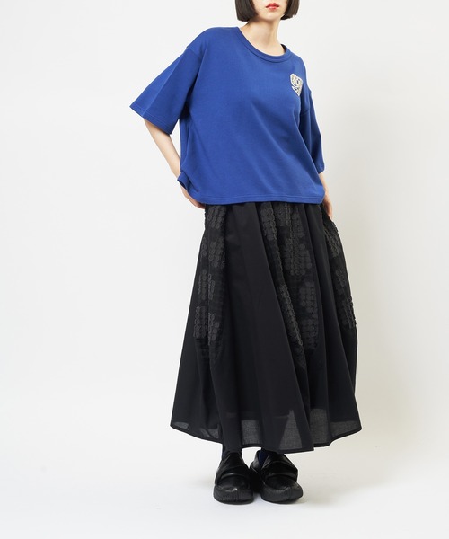 gomme(ゴム)の「プリントタックT(Tシャツ/カットソー・レディース・ブルー/チャコールグレー/ブラック・MEDIUM)」の16枚目の写真