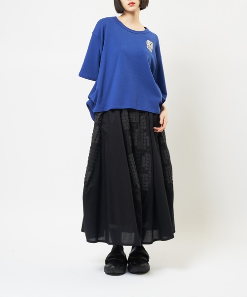 gomme(ゴム)の「プリントタックT(Tシャツ/カットソー・レディース・ブルー/チャコールグレー/ブラック・MEDIUM)」の17枚目の写真