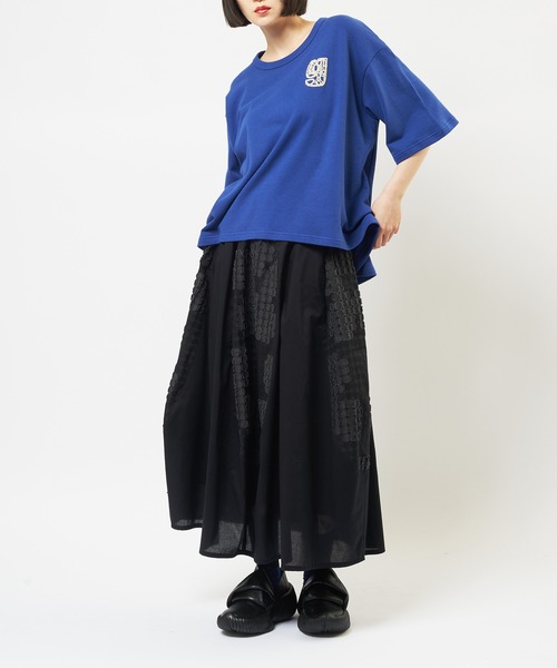 gomme(ゴム)の「プリントタックT(Tシャツ/カットソー・レディース・ブルー/チャコールグレー/ブラック・MEDIUM)」の18枚目の写真