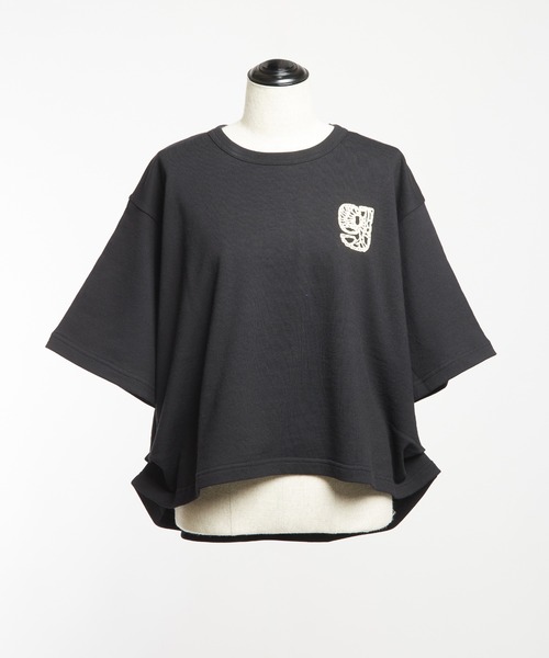 gomme(ゴム)の「プリントタックT(Tシャツ/カットソー・レディース・ブルー/チャコールグレー/ブラック・MEDIUM)」の4枚目の写真