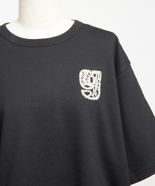 gomme(ゴム)の「プリントタックT(Tシャツ/カットソー・レディース・ブルー/チャコールグレー/ブラック・MEDIUM)」の6枚目の写真