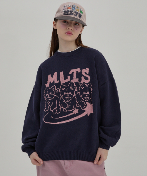WaiKei（ワイケイ）の「MLTSライングラフィックニットネイビー（ニット/セーター・レディース・その他・1/2）」の3枚目の写真