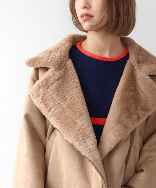 Three Four Time（ｽﾘｰﾌｫｰﾀｲﾑ）の「スタンドカラーショートジャケット（その他アウター・レディース・ベージュ・FREE）」の10枚目の写真