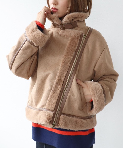 Three Four Time（ｽﾘｰﾌｫｰﾀｲﾑ）の「スタンドカラーショートジャケット（その他アウター・レディース・ベージュ・FREE）」の11枚目の写真