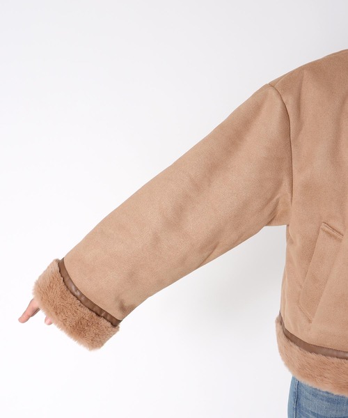 Three Four Time（ｽﾘｰﾌｫｰﾀｲﾑ）の「スタンドカラーショートジャケット（その他アウター・レディース・ベージュ・FREE）」の19枚目の写真