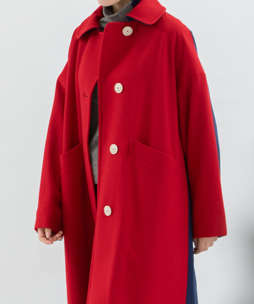 セール】バイカラーロングコート（その他アウター）｜nop de nod