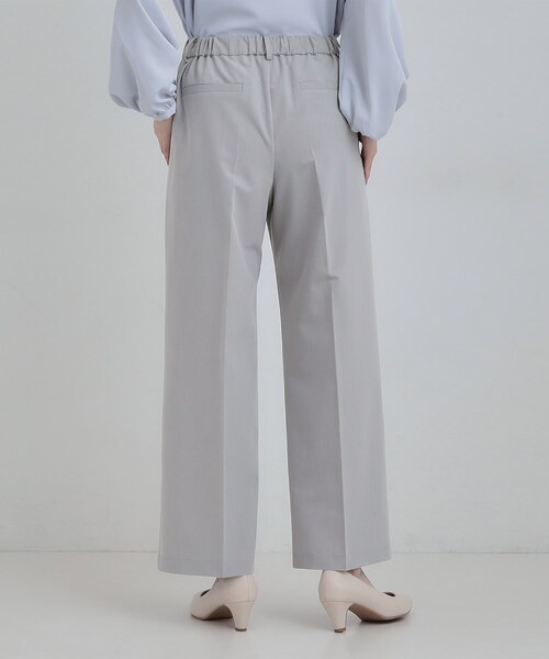 SHOO・LA・RUE（シューラルー）の「【セットアップ可能】サラっと軽やか ワイドストレートパンツ（その他パンツ・レディース・ライトグレー/ネイビー・01/02/03/04）」の4枚目の写真