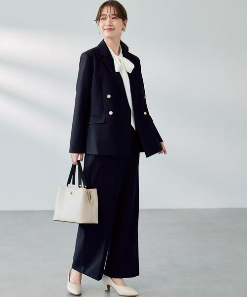 SHOO・LA・RUE（シューラルー）の「【セットアップ可能】サラっと軽やか ワイドストレートパンツ（その他パンツ・レディース・ライトグレー/ネイビー・01/02/03/04）」の20枚目の写真