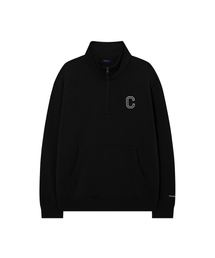Cロゴハーフジップスウェット ブラック