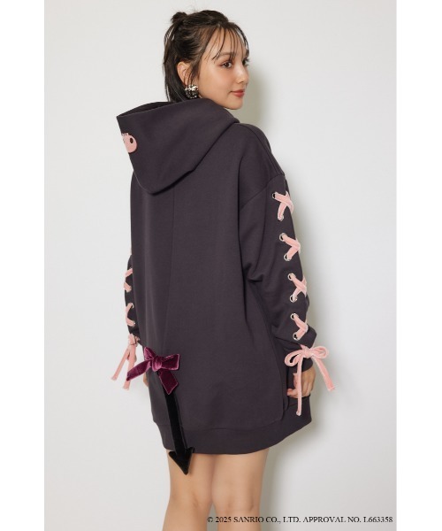 rienda（リエンダ）の「クロミスウェットミニワンピース 秋服 冬服（ワンピース・レディース・ブラック・FREE）」の3枚目の写真