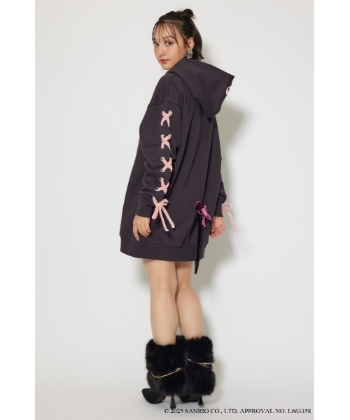 rienda（リエンダ）の「クロミスウェットミニワンピース 秋服 冬服（ワンピース・レディース・ブラック・FREE）」の5枚目の写真