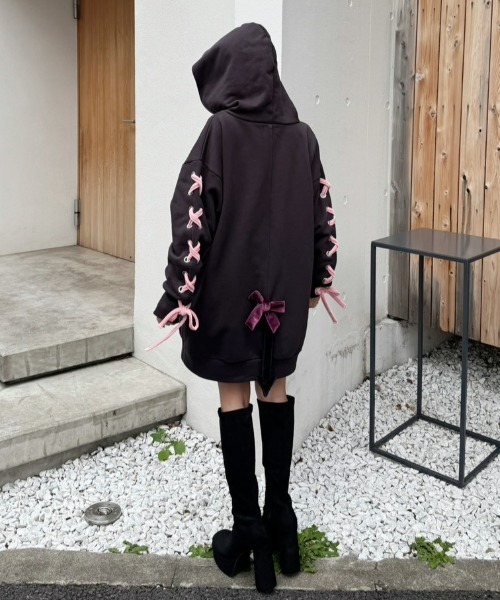 rienda（リエンダ）の「クロミスウェットミニワンピース 秋服 冬服（ワンピース・レディース・ブラック・FREE）」の17枚目の写真