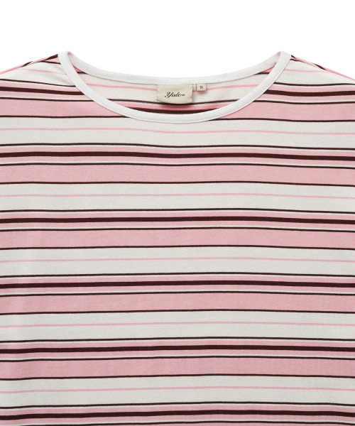 YALE(イェール)の「マルチストライプクロップロングスリーブ_ピンク(Tシャツ/カットソー・レディース・その他・SMALL/MEDIUM)」の4枚目の写真