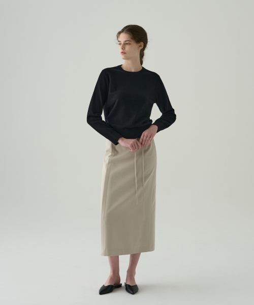 DRAWFIT WOMEN（ドローフィットウーマン）の「ソフティカシウールブレンドラウンドネックニット[M.GREY]（ニット/セーター・レディース・その他・SMALL/MEDIUM）」の6枚目の写真