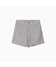 Stripe Denim Short Pants_Deep Navy