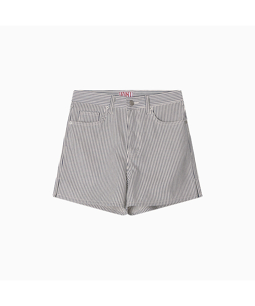 MENASOO(ミナス)の「Stripe Denim Short Pants_Deep Navy(その他パンツ・レディース・ダークネイビー・2/1)」の1枚目の写真