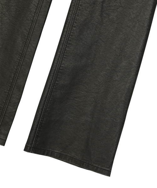 SUNDAY FRUIT MARKET(サンデーフルーツマーケット)の「W) VINTAGE LEATHER FLARE PANT BLACK(その他パンツ・レディース・その他・SMALL/MEDIUM)」の5枚目の写真