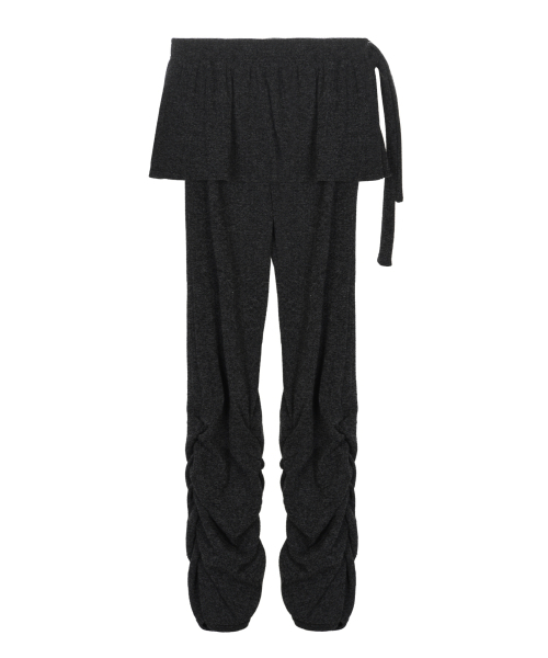 NICK&NICOLE（ニックアンドニコール）の「SHIRRING LAYERED SKIRT PANTS_CHARCOAL（スウェットパンツ・レディース・その他・FREE）」の6枚目の写真
