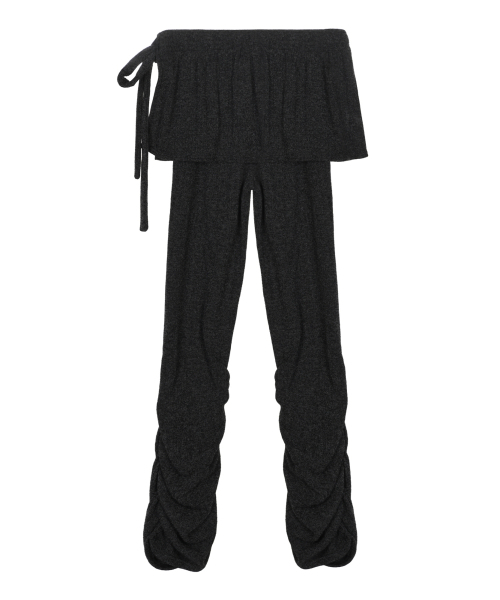 NICK&NICOLE（ニックアンドニコール）の「SHIRRING LAYERED SKIRT PANTS_CHARCOAL（スウェットパンツ・レディース・その他・FREE）」の7枚目の写真
