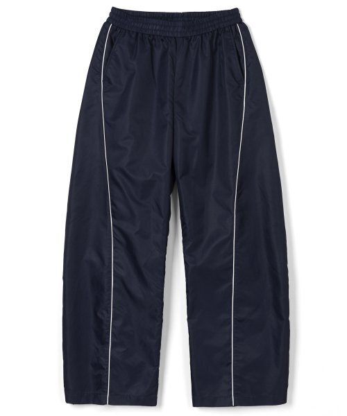 SECONDMONO（セカンドモノローグ）の「ベースボールカーブドワイドナイロンパンツ（起毛）ネイビー_SEPT028NAVY（スウェットパンツ・レディース・その他・LARGE/MEDIUM）」の2枚目の写真