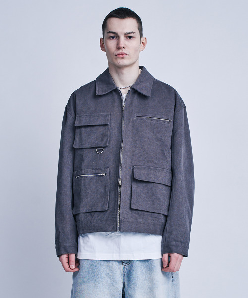 FDR(エフディーアール)の「3D Pocket Detail Work Trucker Jacket_Carbon Charcoal(デニムジャケット・メンズ・その他・LARGE/MEDIUM)」の2枚目の写真
