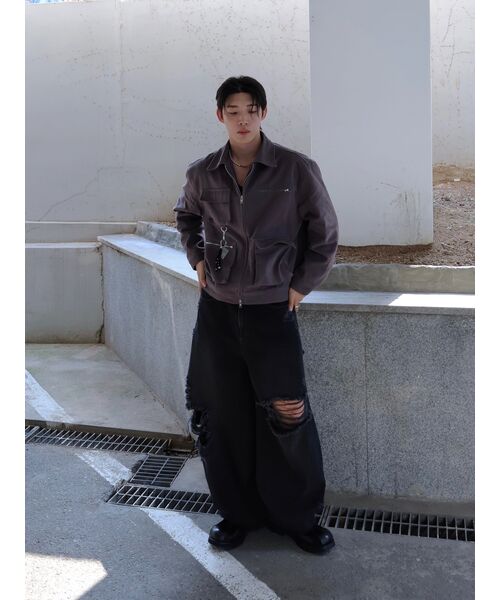 FDR(エフディーアール)の「3D Pocket Detail Work Trucker Jacket_Carbon Charcoal(デニムジャケット・メンズ・その他・LARGE/MEDIUM)」の6枚目の写真