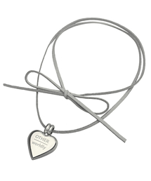 OTHER-worldly（アザーワールドリー）の「Heart Surgical Pendant Necklace [Grey Suede]（ネックレス・レディース）」
