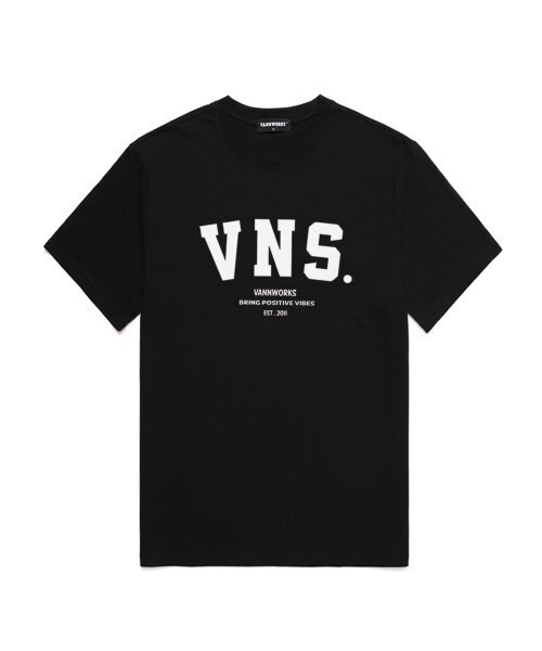 VANNWORKS(バンワークス)の「VNS アーチロゴ 半袖Tシャツ (VS0010) ブラック_ホワイト(Tシャツ/カットソー・レディース・その他・SMALL/X-LARGE/XX-LARGE/LARGE/MEDIUM)」の1枚目の写真