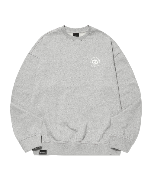 CIRCLE EMB LOGO SWEATSHIRT (MELANGE GREY)[LRSSCTM706M]