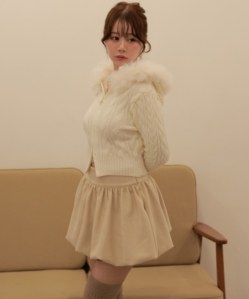 M DOLLY（エムドリー）の「balloon plume mini skirt/バルーンプリュームミニスカート（スカート・レディース・ブラウン/ベージュ/ブラック・S/M）」の20枚目の写真