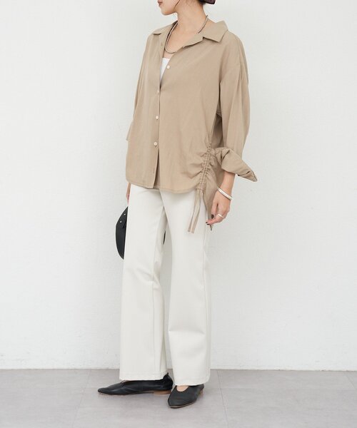 SHENERY（シーナリー）の「スリムジャージーパンツ（その他パンツ・レディース・アイボリー/ブラック・36/38）」の10枚目の写真