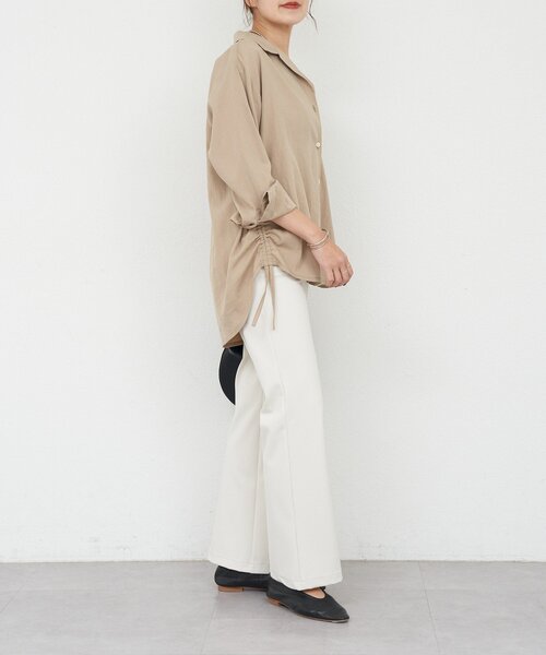 SHENERY（シーナリー）の「スリムジャージーパンツ（その他パンツ・レディース・アイボリー/ブラック・36/38）」の4枚目の写真