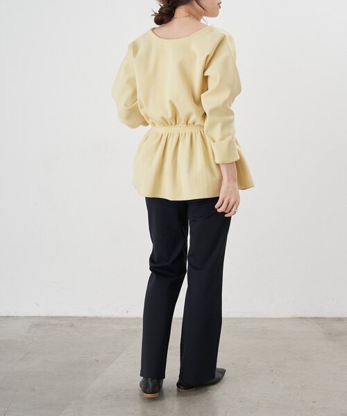 SHENERY（シーナリー）の「スリムジャージーパンツ（その他パンツ・レディース・アイボリー/ブラック・36/38）」の15枚目の写真