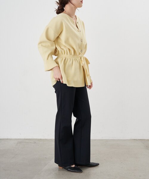 SHENERY（シーナリー）の「スリムジャージーパンツ（その他パンツ・レディース・アイボリー/ブラック・36/38）」の16枚目の写真